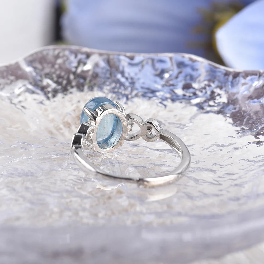 Ring-Aquamarin Herz