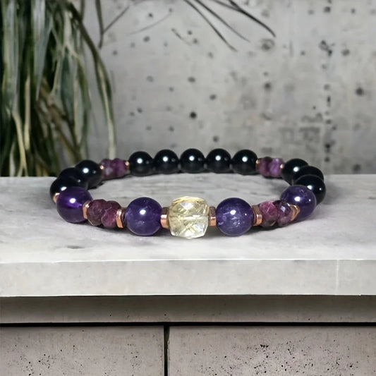 Armband - Citrin Amethyst